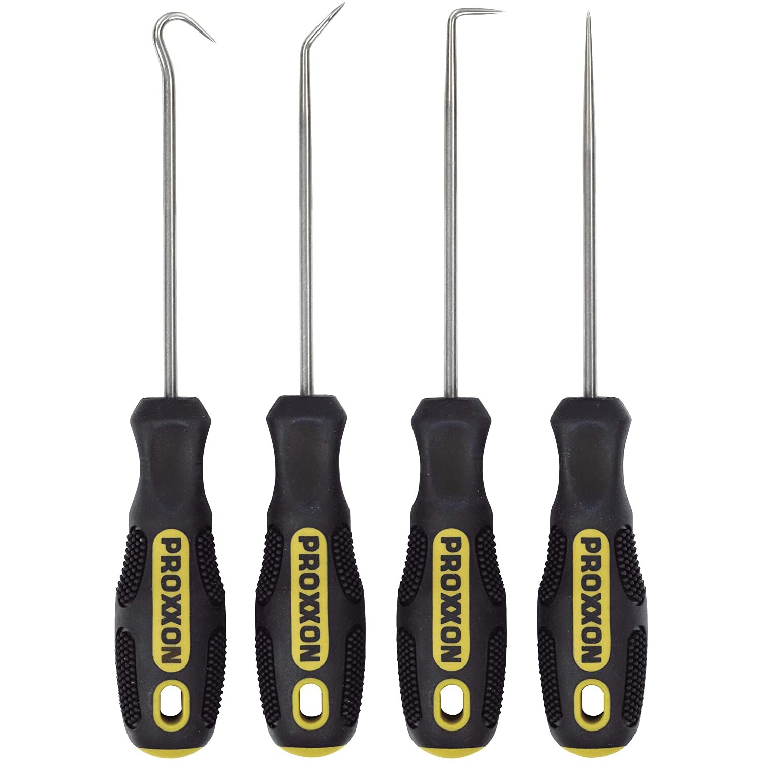 Proxxon Micro Special Set 4 Pieces (Straight, Full Hook, Angle Tip, 2-K Handle, Tool for Car, Craft and Industry) 22700